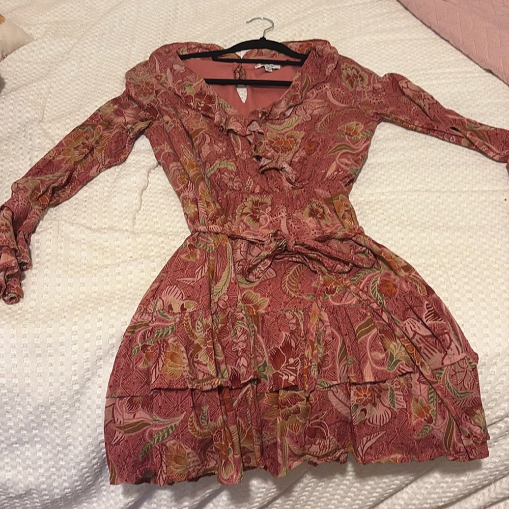 BTFL-LIFE RUFFLE NECKLINE MINI DRESS - Picture 3 of 3